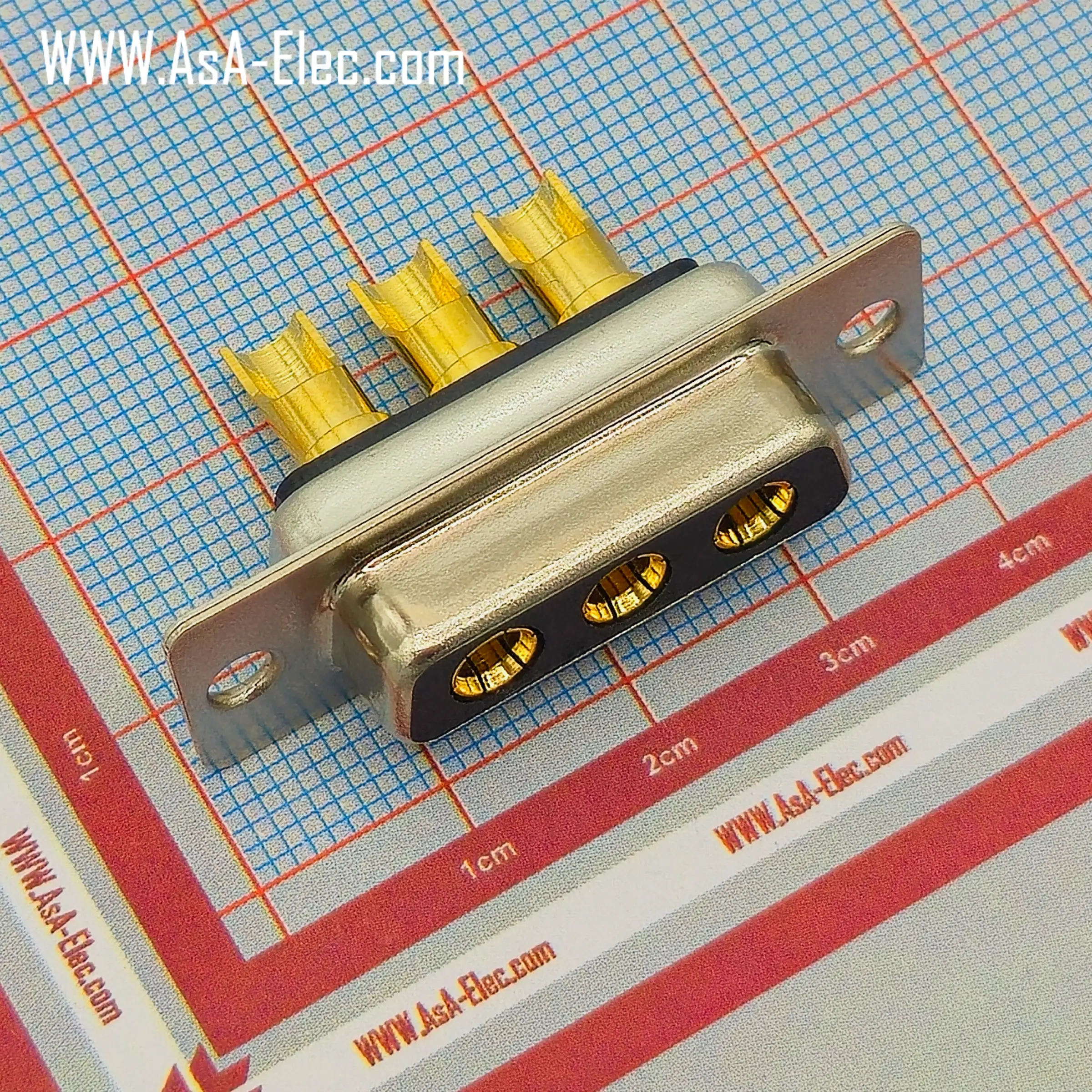 POWER D-SUB 3W3 SOLDER CUP-MALE